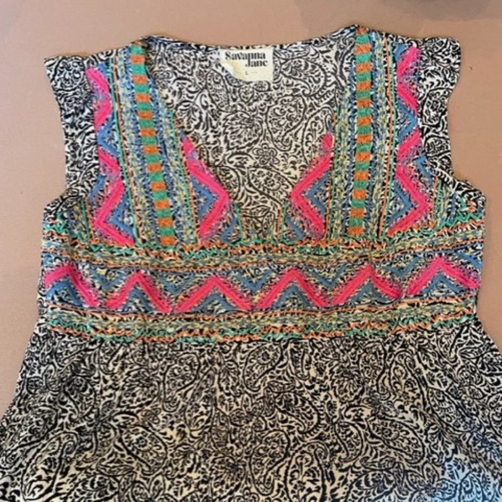 Savanna Jane Multicolor top, Size L